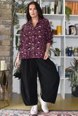 Bateau Needlecord Leopard Shacket Aubergine
