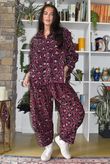 Bateau Needlecord Leopard Shacket Aubergine