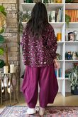 Bateau Needlecord Leopard Shacket Aubergine