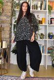 Bateau Needlecord Leopard Shacket Charcoal