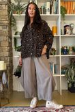 Bateau Needlecord Leopard Shacket Coffee Bean