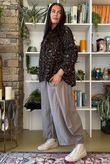 Bateau Needlecord Leopard Shacket Coffee Bean