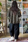 Bateau Needlecord Leopard Shacket Dark Khaki