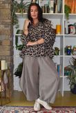 Bateau Needlecord Leopard Shacket Mocha