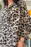 Bateau Needlecord Leopard Shacket Mocha