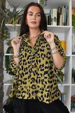 Bateau Needlecord Leopard Shacket Mucky Olive