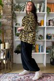 Bateau Needlecord Leopard Shacket Mucky Olive