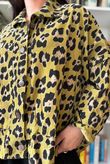 Bateau Needlecord Leopard Shacket Mucky Olive