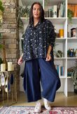 Bateau Needlecord Leopard Shacket Navy