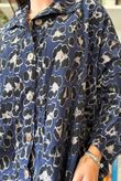 Bateau Needlecord Leopard Shacket Navy