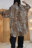 Bella Leopard Oversized Hi Low Shirt /10=