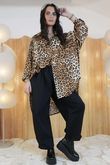 Bella Leopard Oversized Hi Low Shirt /10=