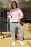Bertie Boucle Stripe Slouch Knit Blossom