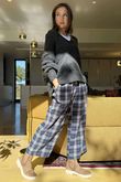 Bertie Boucle Stripe Slouch Knit Charcoal /16=
