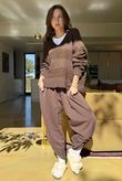 Bertie Boucle Stripe Slouch Knit Chocolate /13=