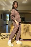 Bertie Boucle Stripe Slouch Knit Chocolate /13=