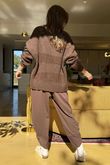 Bertie Boucle Stripe Slouch Knit Chocolate /13=