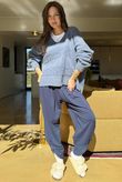 Bertie Boucle Stripe Slouch Knit Denim