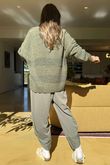Bertie Boucle Stripe Slouch Knit Khaki /10=
