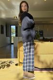 Bertie Boucle Stripe Slouch Knit Navy