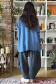 Beyond Terry Oversized Cowl Knit Denim