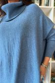 Beyond Terry Oversized Cowl Knit Denim