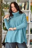 Beyond Terry Oversized Cowl Knit Duck Egg Marl