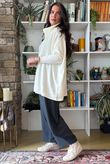 Beyond Terry Oversized Cowl Knit Ecru