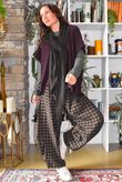 Bibi Gingham 7/8 Barrel Pant Olive