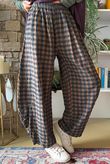 Bibi Gingham 7/8 Barrel Pant Olive