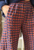 Bibi Gingham 7/8 Barrel Pant Rust
