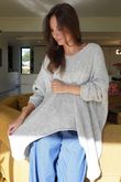 Big Softie Archie Slouch Knit Light Grey Marl /4 =
