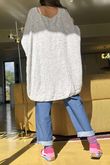 Big Softie Archie Slouch Knit Light Grey Marl /4 =