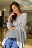 Big Softie Archie Slouch Knit Light Grey Marl /4 =