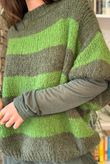 Big Softie Block Stripe Cap Sleeve Knit Greens