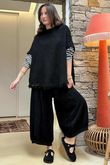 Big Softie Fringe Trapeze Knit Black /5 =