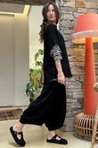 Big Softie Fringe Trapeze Knit Black /5 =