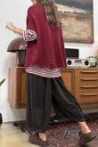 Big Softie Fringe Trapeze Knit Burgundy /4 =