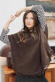 Big Softie Fringe Trapeze Knit Chocolate /2 =