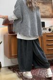 Big Softie Fringe Trapeze Knit Slate /13 =