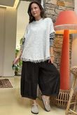 Big Softie Fringe Trapeze Knit Stone Marl /13 =