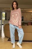 Big Softie Keep Smiling Knit Jumper Ballet