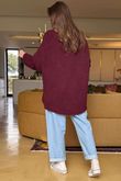 Big Softie Keep Smiling Knit Jumper Burgundy