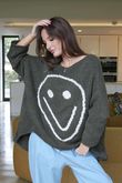 Big Softie Keep Smiling Knit Jumper Deep Moss