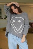 Big Softie Keep Smiling Knit Jumper Slate