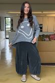 Big Softie Keep Smiling Knit Jumper Slate