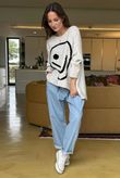 Big Softie Keep Smiling Knit Jumper Stone Marl
