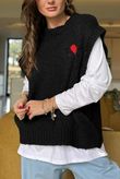 Big Softie Love Heart Knit Tank Black /16 =