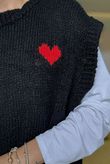 Big Softie Love Heart Knit Tank Black /16 =