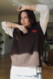 Big Softie Love Heart Knit Tank Chocolate /12 =